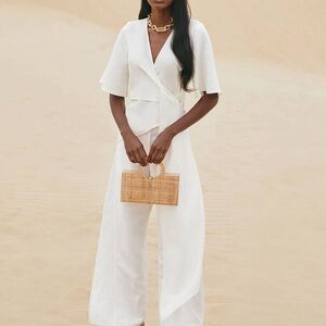 Cult Gaia Rylan Wide Leg Linen Pants